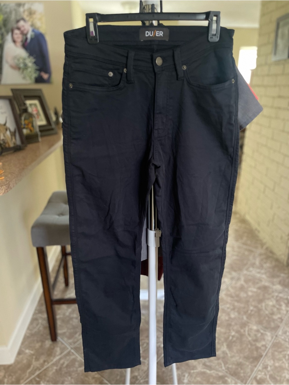 DU/ER Men's Black No Sweat Straight Pants Size 30x30